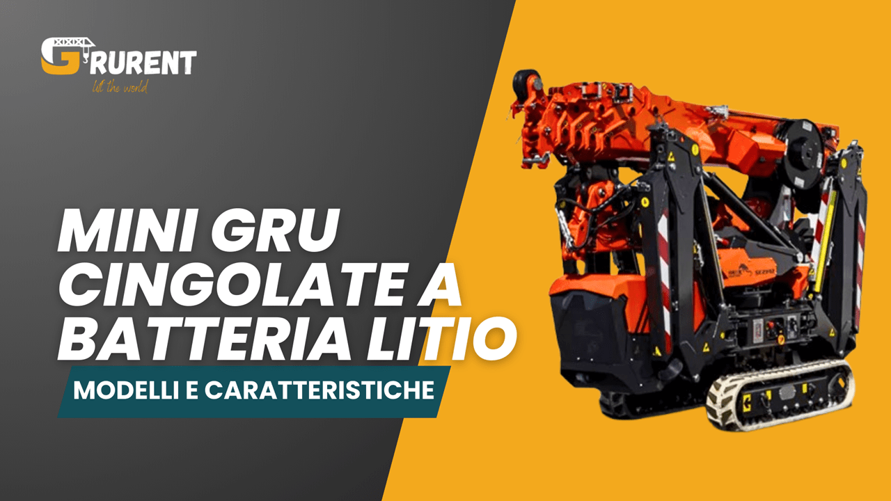 Mini gru cingolate a batteria litio