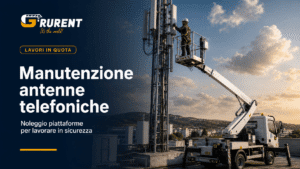 Piattaforma aerea per manutenzione di antenne telefoniche