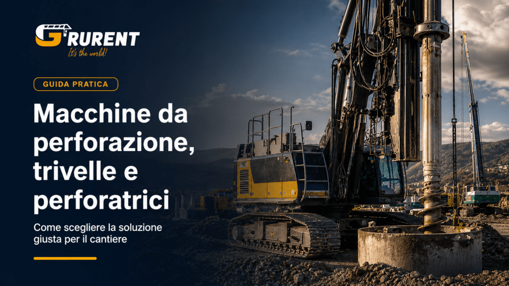 Macchina da perforazione e trivella in un cantiere